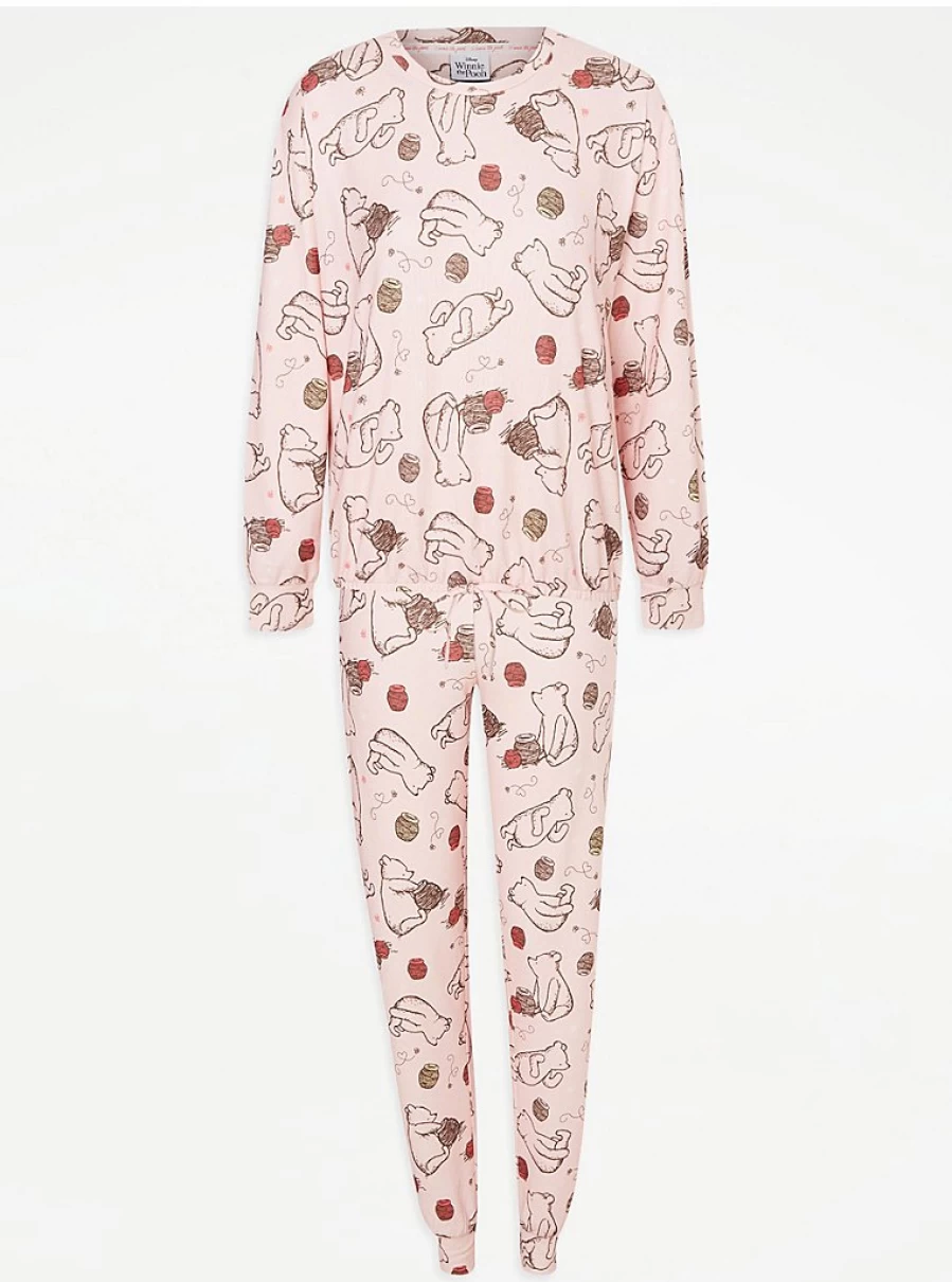 Disney Winnie The Pooh Pink Flannel Pyjama Set | Women's Sleepwear | George at Asda