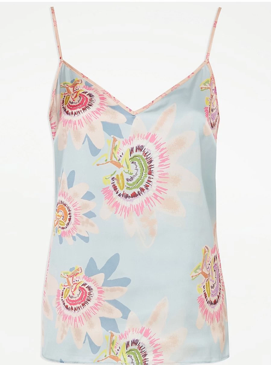 George at Asda Women's Floral Satin Cami Short Pajama Set - Comfortable Sleepwear & Lingerie