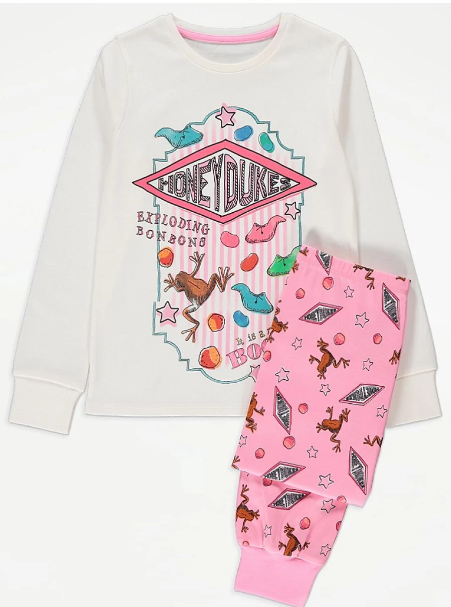 Harry Potter Honey Dukes Kids' Long Sleeve Pyjamas | George at Asda | Official Hogwarts Sleepwear