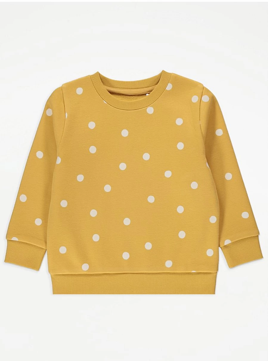 "George at Asda Mustard Spotty Sweatshirt for Kids | Comfortable & Stylish Review"