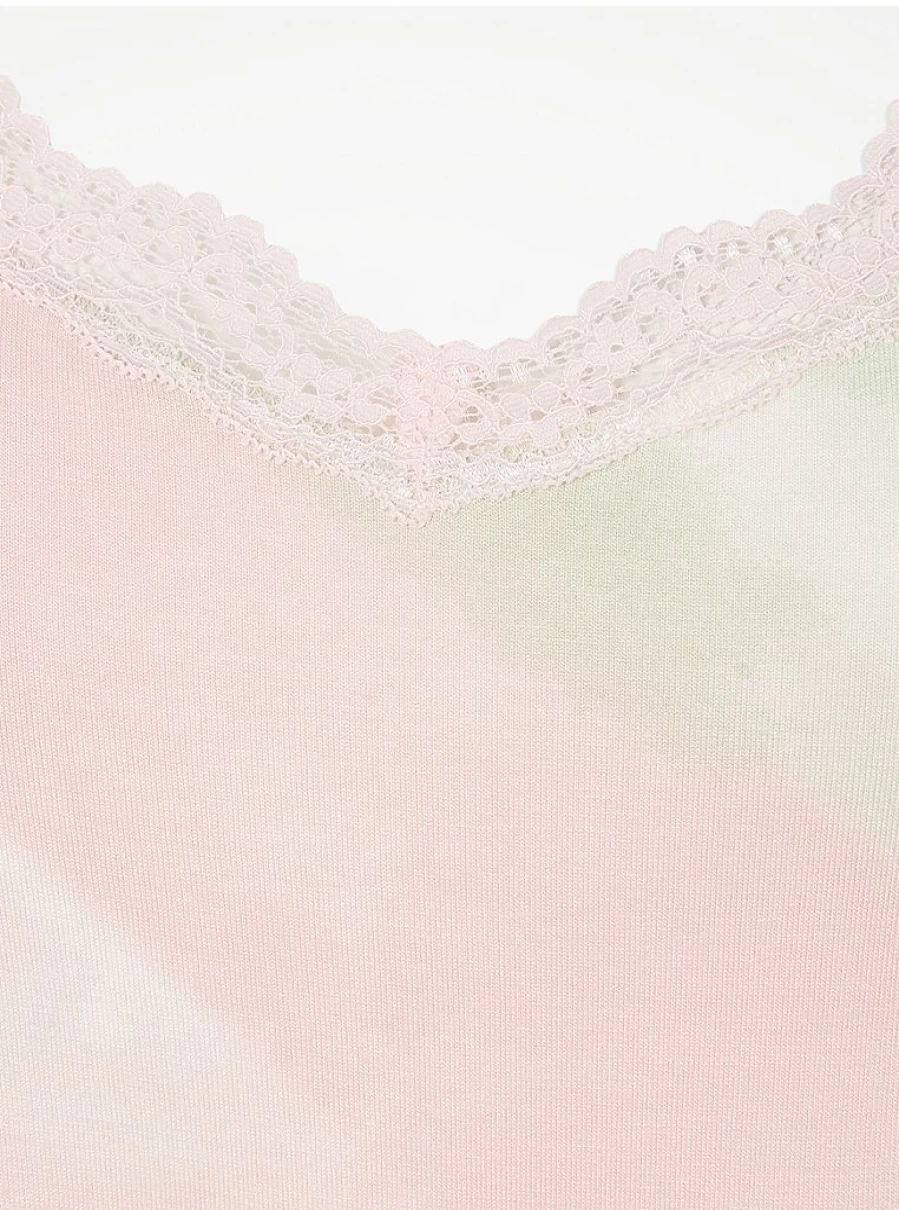 "George at Asda Pink Tie Dye Striped Pyjama Cami Top - Women's Lingerie & Sleepwear Review"