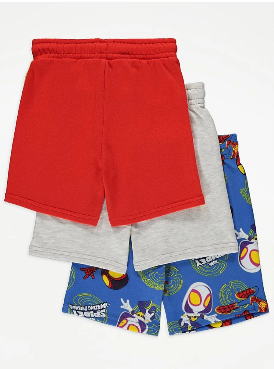 "Spider-Man Kids' Shorts 3-Pack | Boys' Marvel Spidey & Friends Jersey Set | George at Asda"