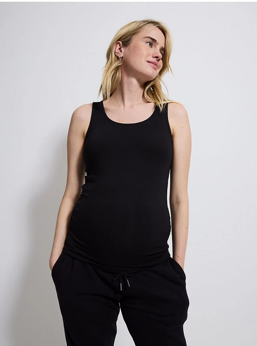 "George at Asda Women's Maternity Black Vest – Comfort & Style for Pregnancy"