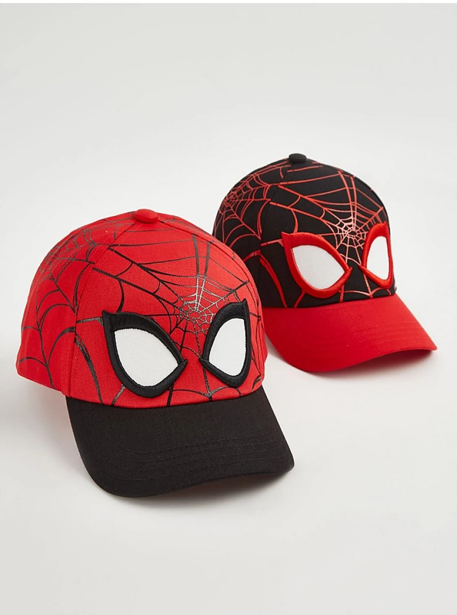 "George at Asda Marvel Spider-Man Boys' Baseball Caps 2-Pack | Kids' Superhero Hats"