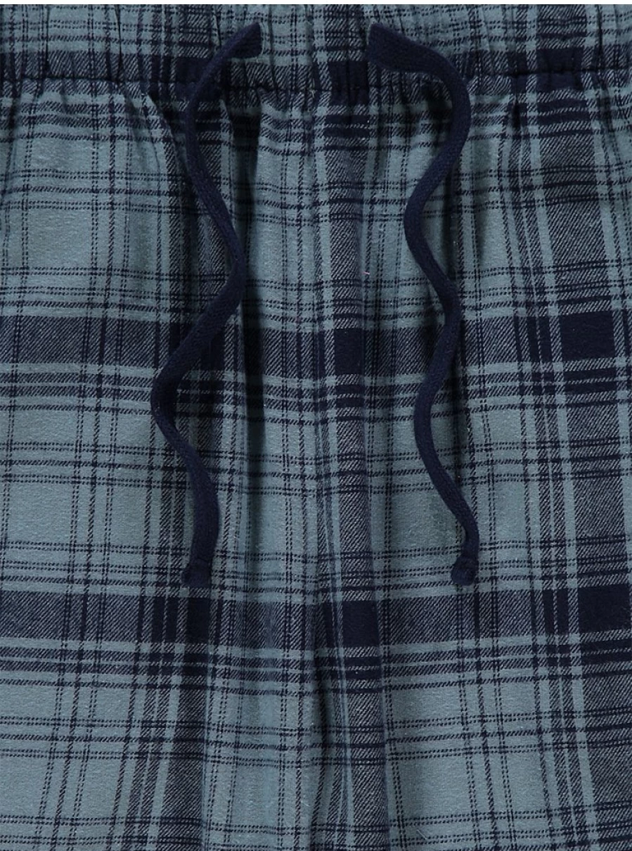"George at Asda Men's Blue Checked Woven Lounge Pants – Comfort & Style"