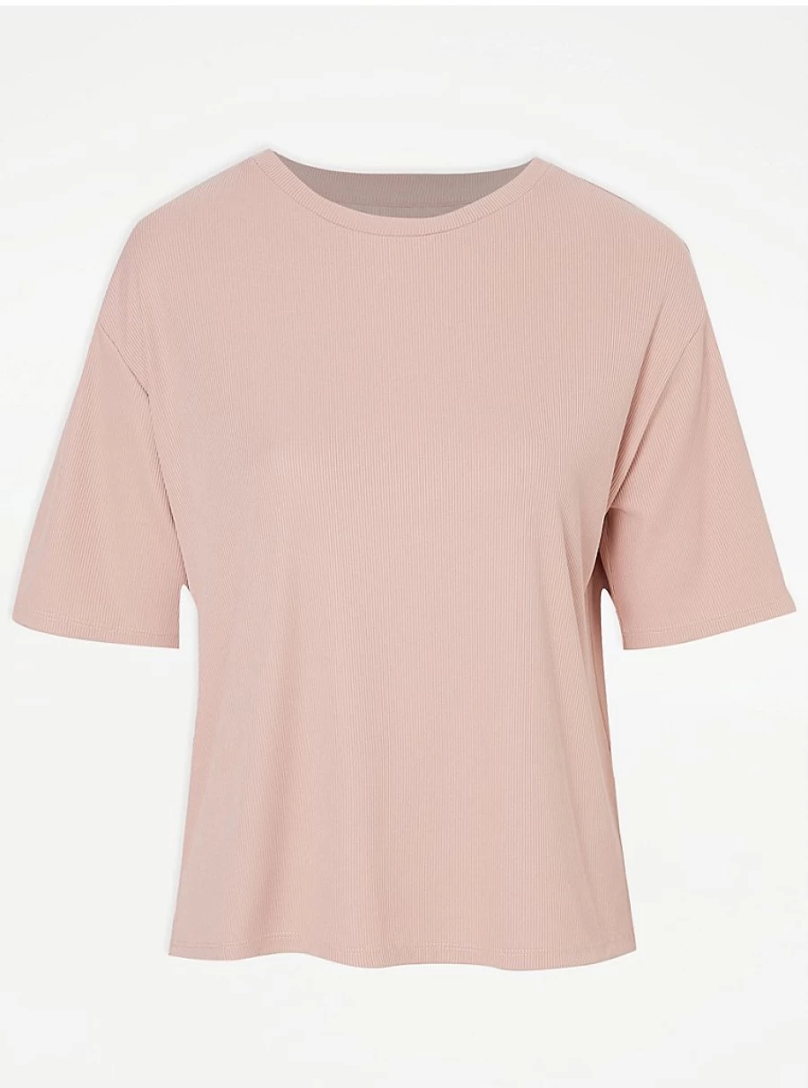 "George at Asda Mauve Ribbed Pyjama Top | Comfortable Lingerie Sleepwear Review"
