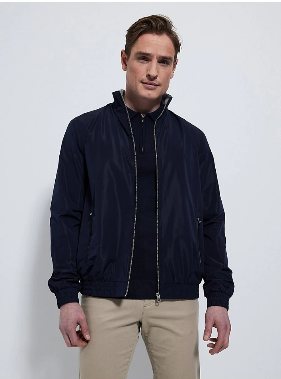 Men's Navy Lightweight Harrington Jacket by George at Asda | Comfort & Style