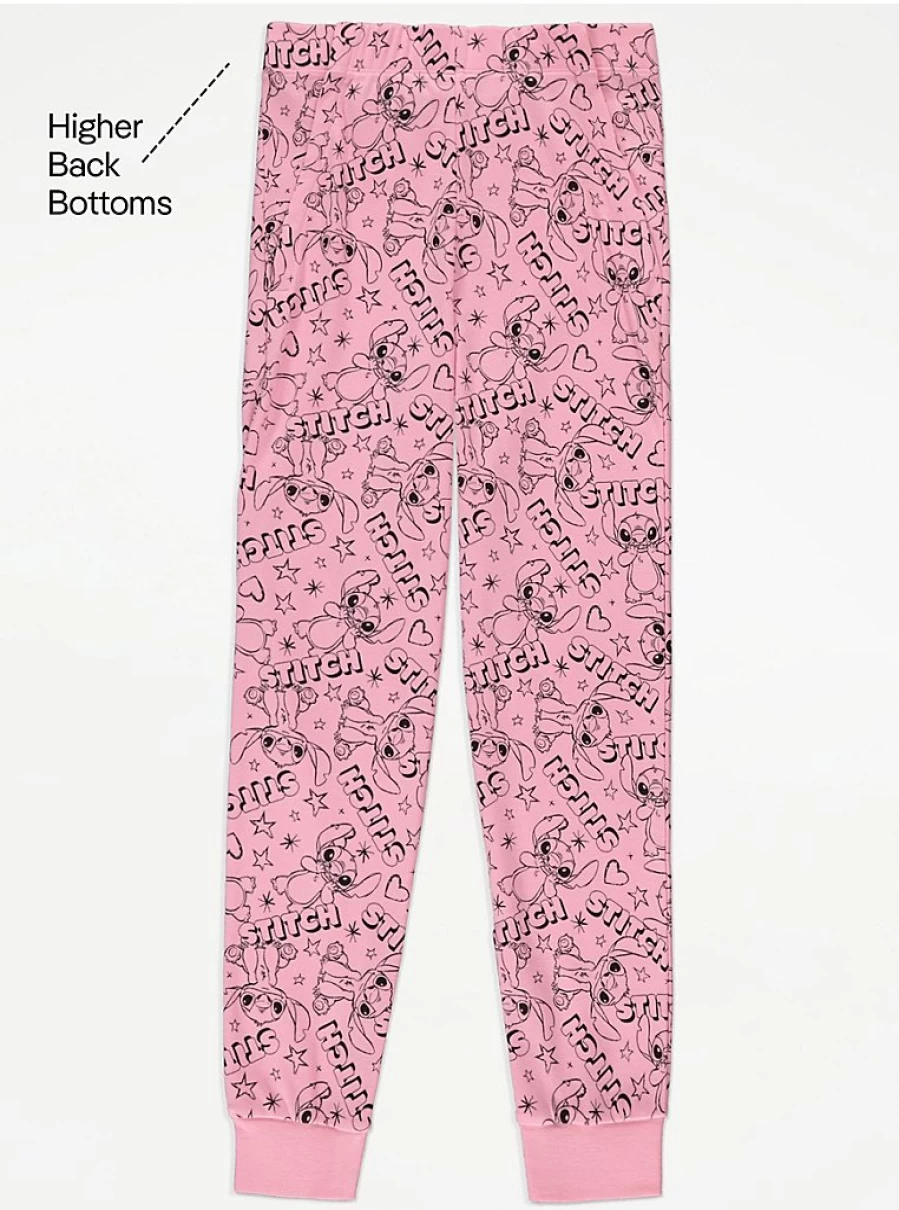 Disney Lilo & Stitch Pink Easy On Adaptive Pyjamas for Kids | George at Asda