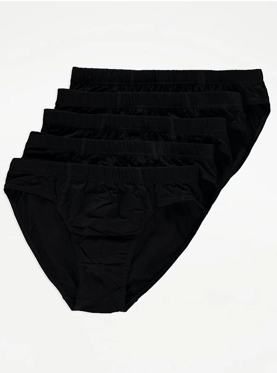 Boys' Black Slip Briefs 5-Pack | George at Asda | Comfort & Value