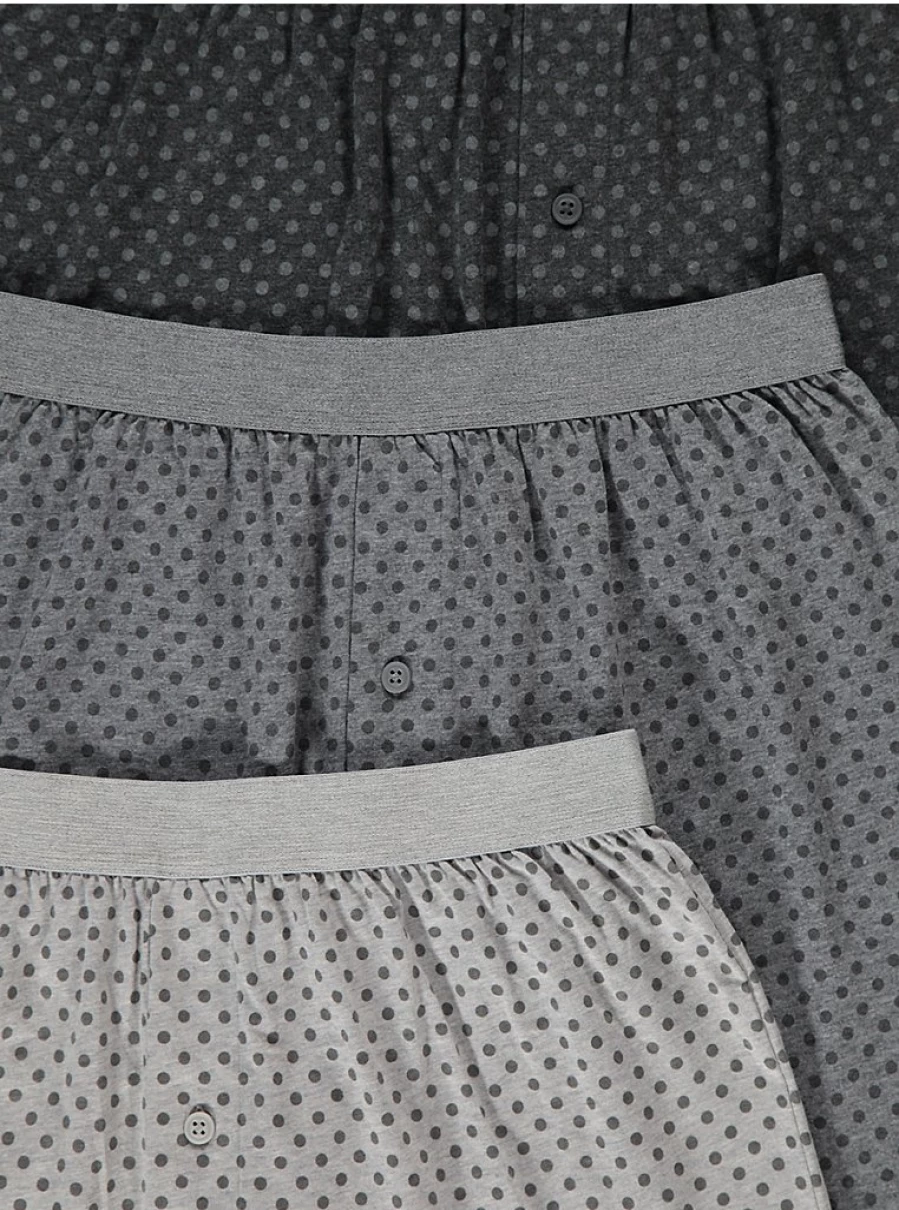 "George at Asda Men's Grey Spot Loose Fit Boxer Shorts 3-Pack - Comfortable Cotton Underwear"