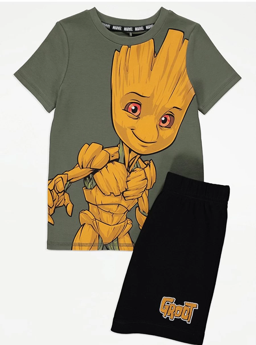 Boys Marvel Guardians of the Galaxy Groot Short Pyjamas | George at Asda