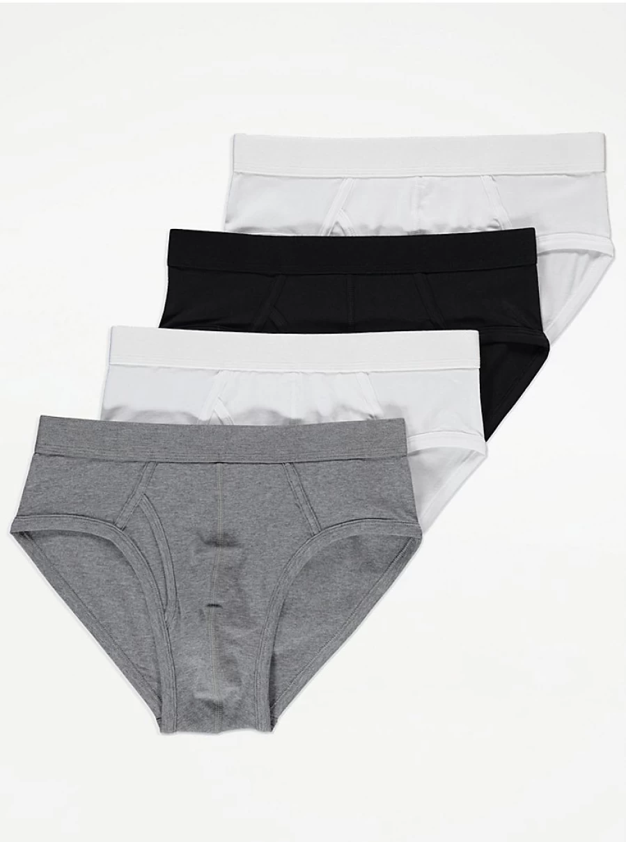 "George at Asda Men's Jersey Briefs 4-Pack | Comfort & Quality Underwear"