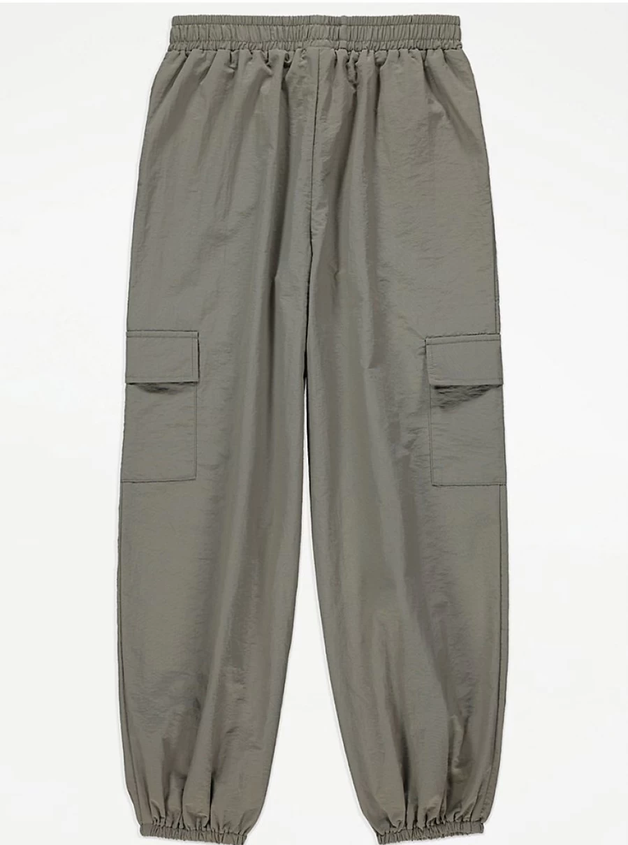 "George at Asda Kids Khaki Parachute Pants Review | Comfort & Style"