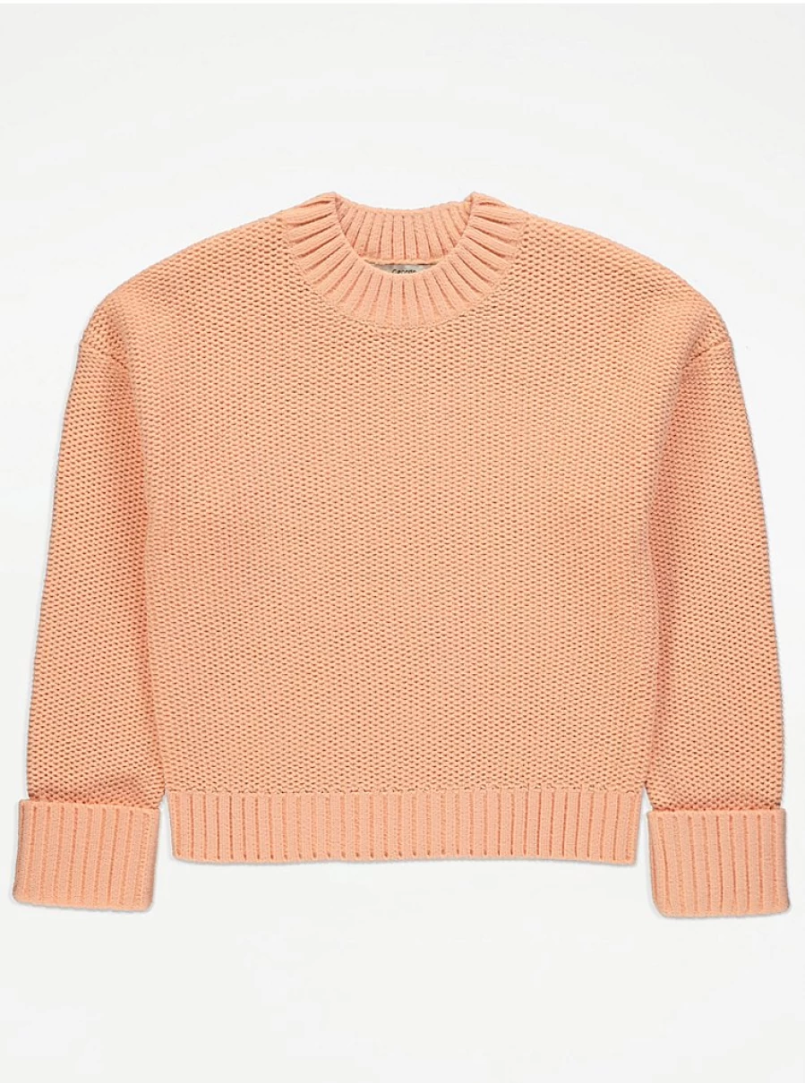 "George at Asda Kids Peach Chenille Textured Jumper | Soft Knit Sweater Review"