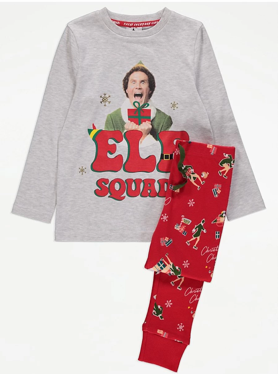 "George at Asda Buddy The Elf Matching Christmas Pyjamas for Boys – Kids Festive Pajamas Set"