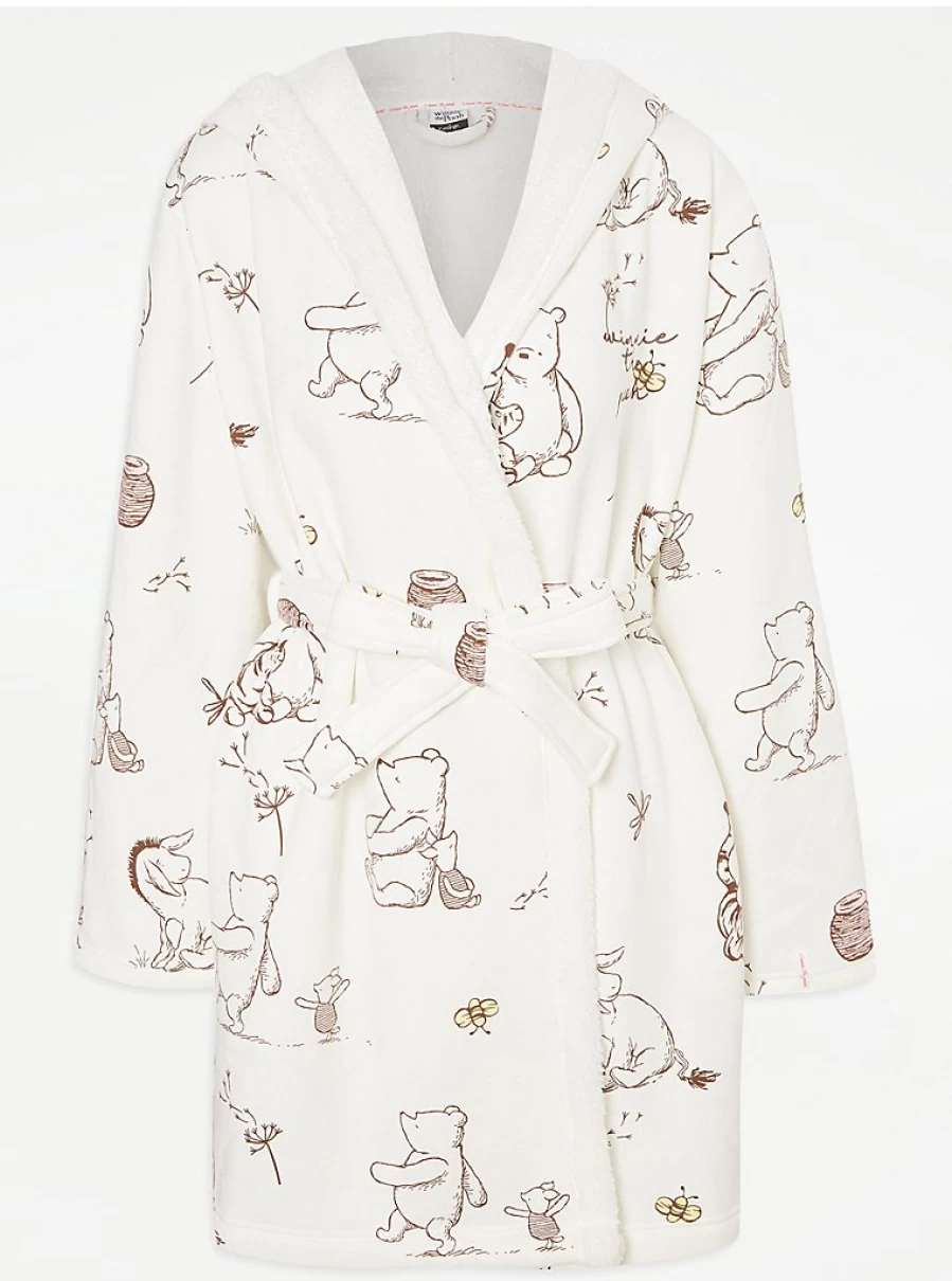 Disney Winnie The Pooh White Dressing Gown | Women's Sleepwear | George at Asda