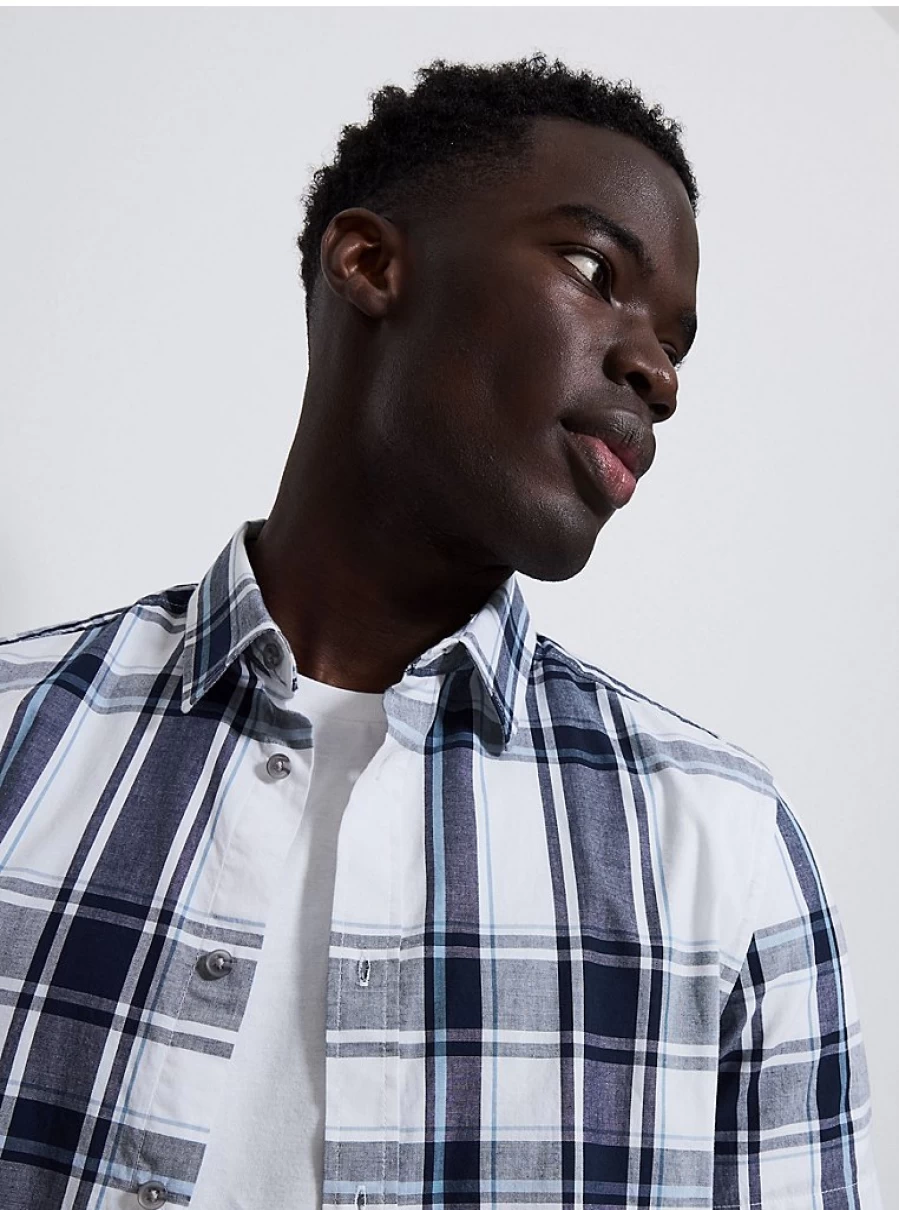 "George at Asda Men's White Checked Short Sleeve Shirt – Review & Style Guide"