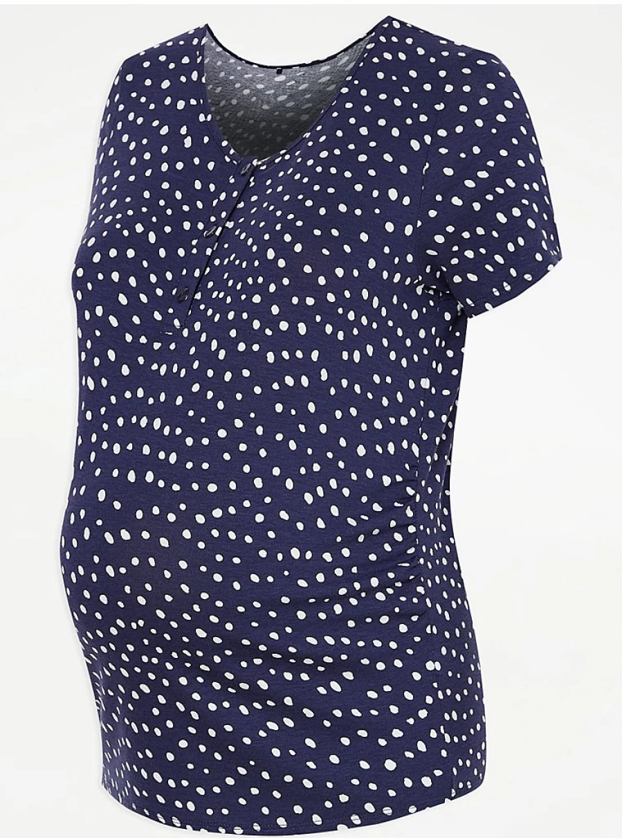 Baby Navy Spotty Short Sleeve Pyjamas | George at Asda