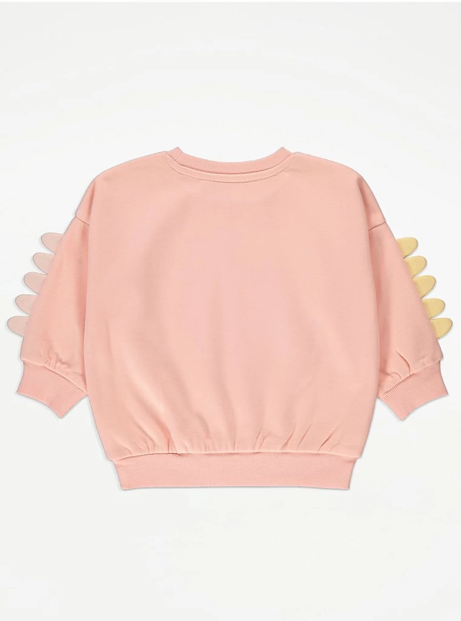 "George at Asda Kids Peach Dinosaur Spike Sweatshirt Review | Cute Dino Hoodie for Children"