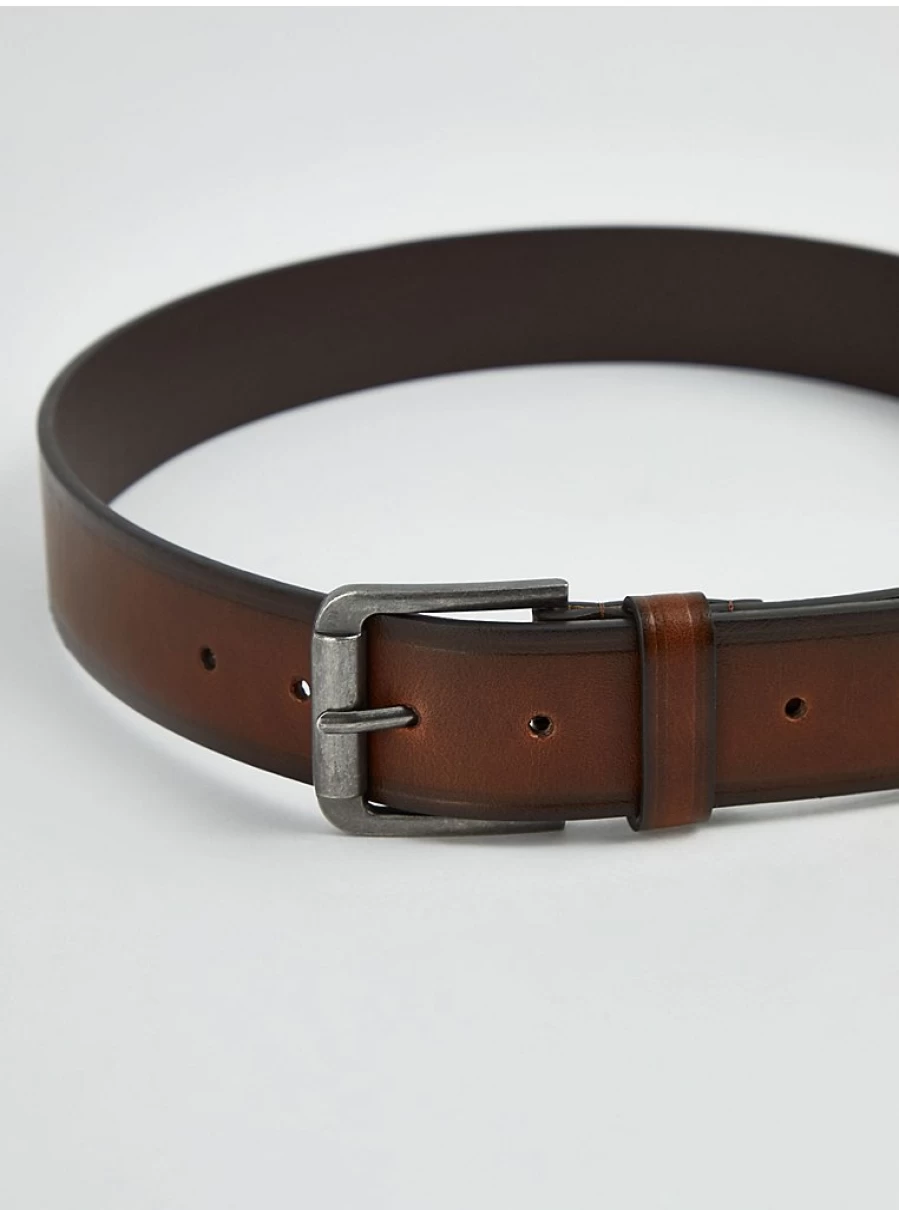 Men's Brown Chunky Leather Belt - George at Asda | Stylish & Durable Design
