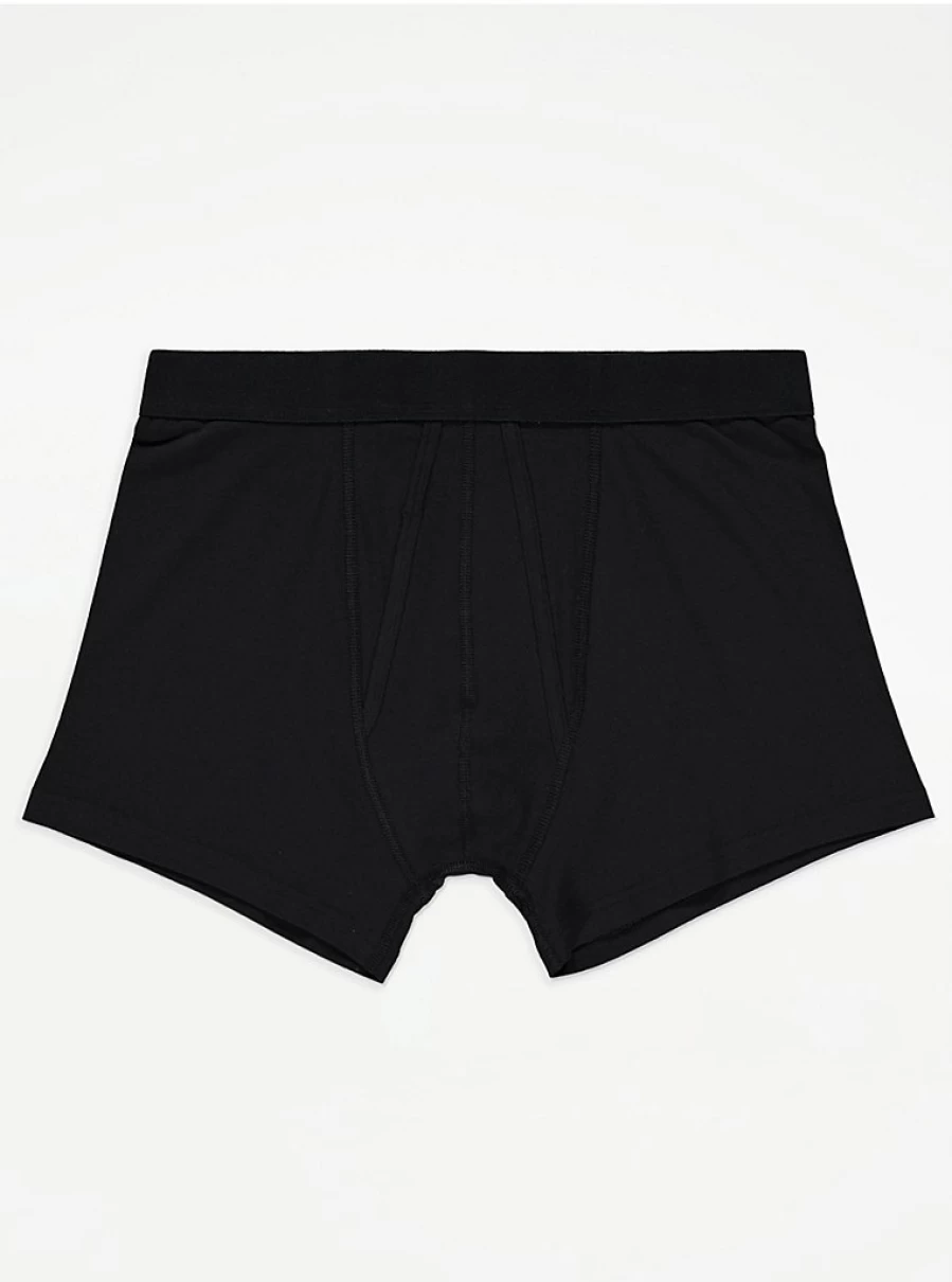 George at Asda Boys' Black A-Front Trunks 3-Pack - Comfort & Style Multi-Pack Underwear