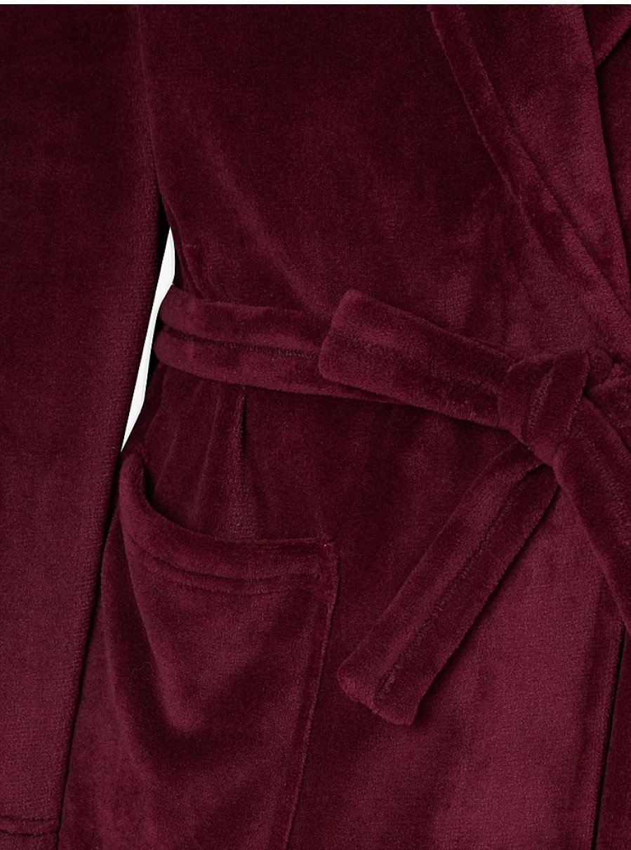 Men's Burgundy Fleece Dressing Gown by George at Asda – Warm & Comfortable Robe Review