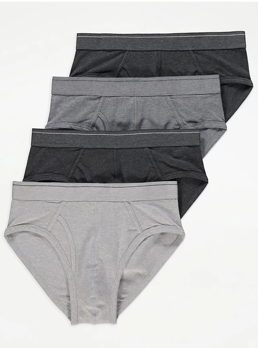 Boys' Grey Briefs 4-Pack | Comfort Underwear | George at Asda