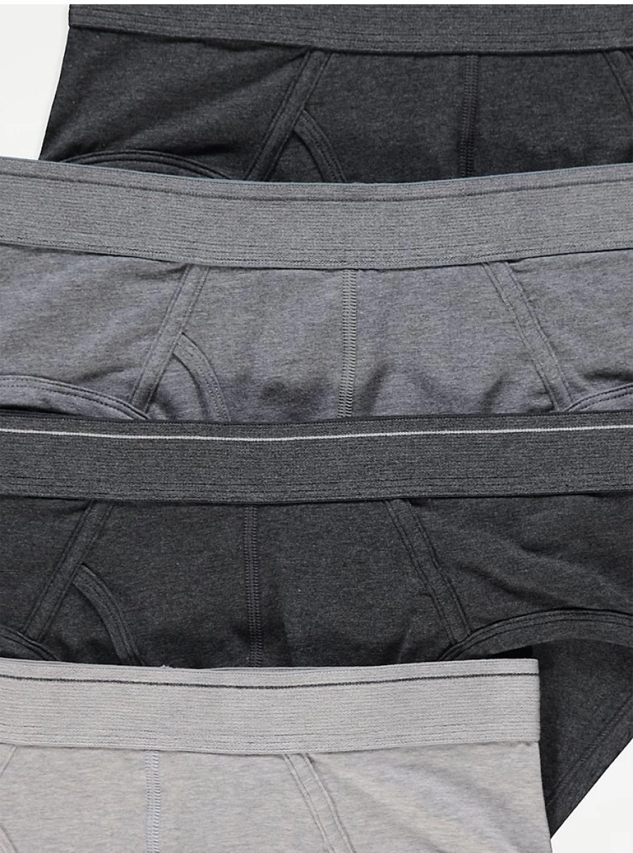 Boys' Grey Briefs 4-Pack | Comfort Underwear | George at Asda