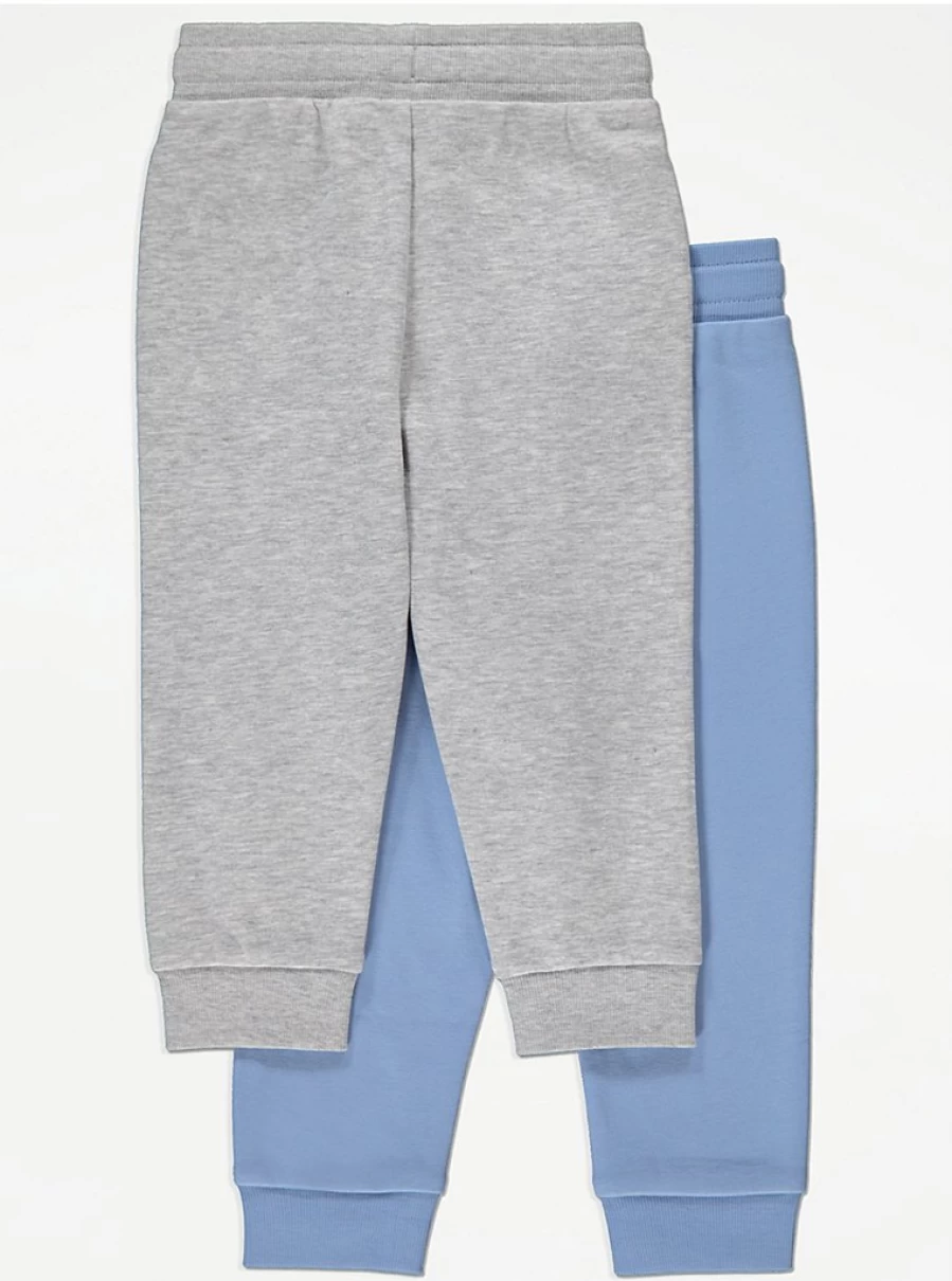 George at Asda Boys' Dinosaur Joggers 2-Pack - Comfortable Kids Pants for Active Play