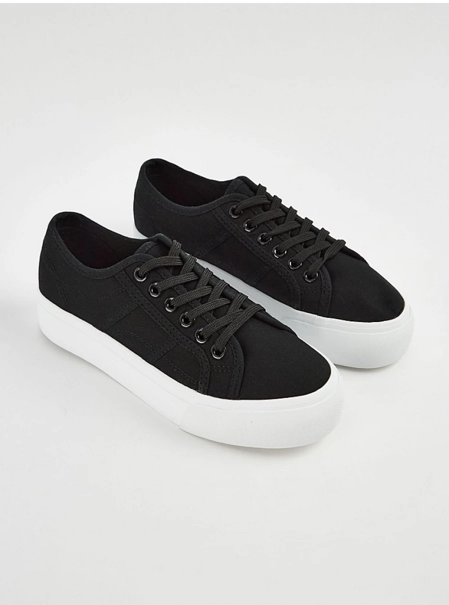 Women's Black Platform Cupsole Canvas Sneakers by George at Asda – Comfort & Style Reviews