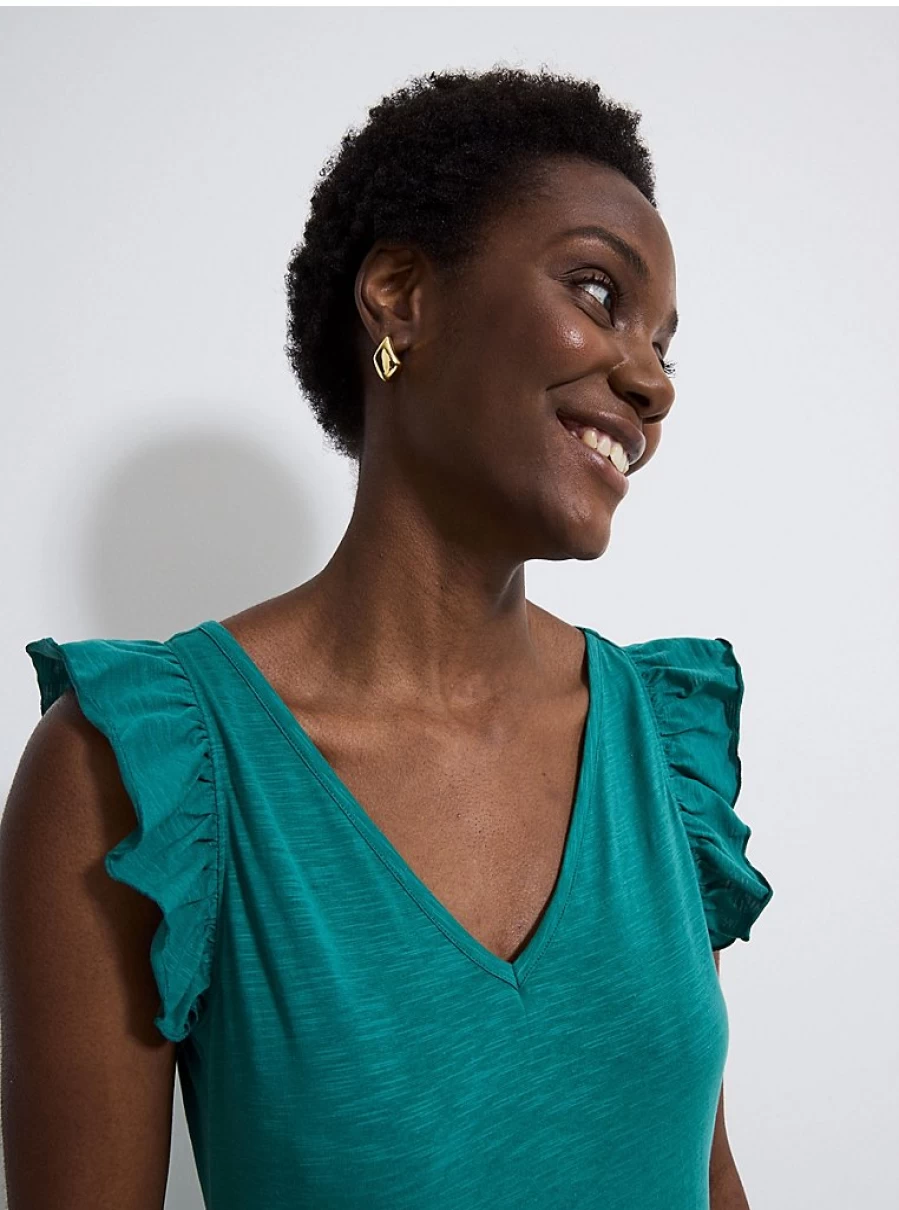 Women's Green V-Neck Frill Sleeve Midi Dress - George at Asda Review & Style Guide