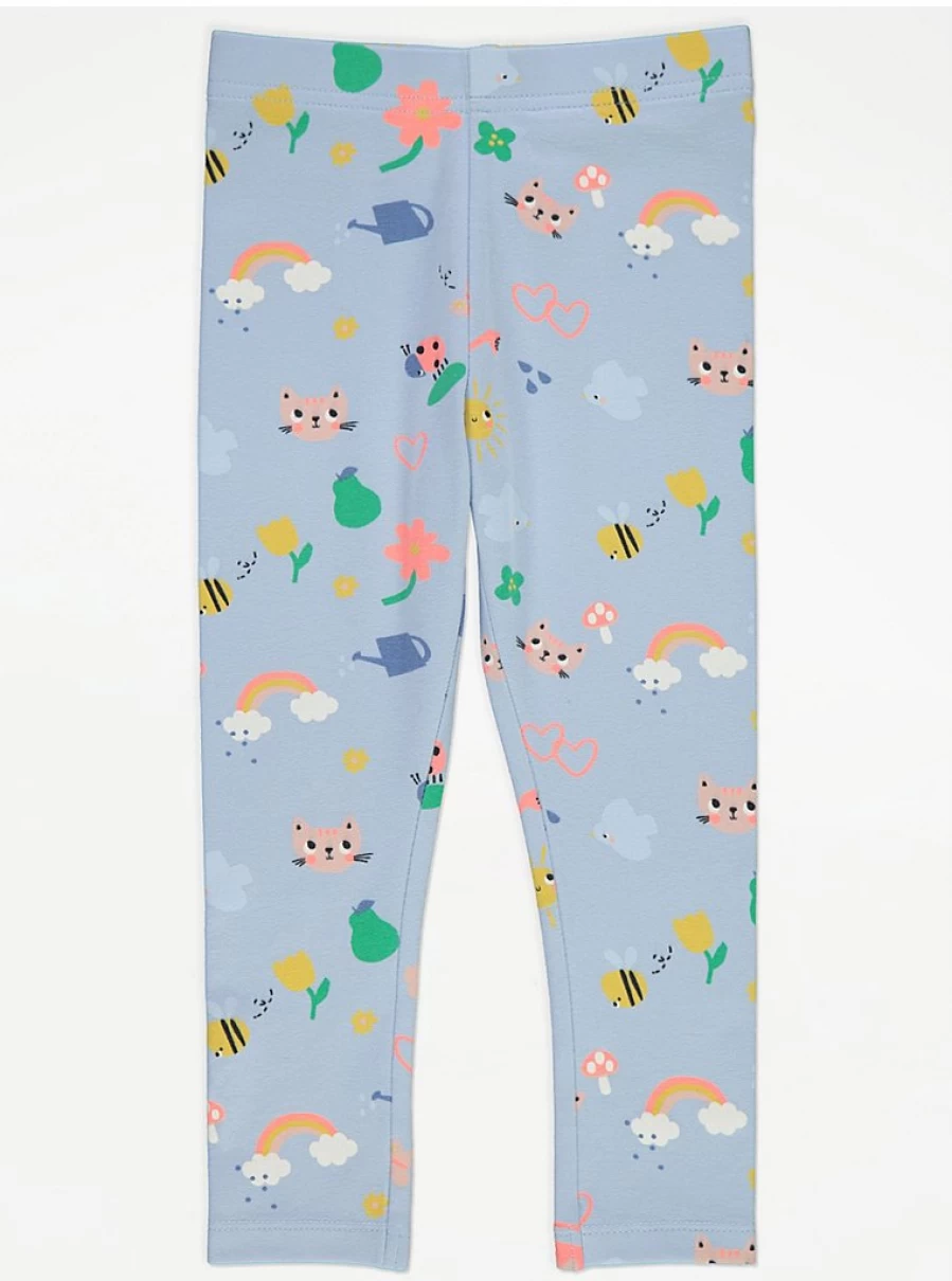 "George at Asda Kids' Pale Blue Rainbow Gardening Leggings – Comfortable & Fun Review"