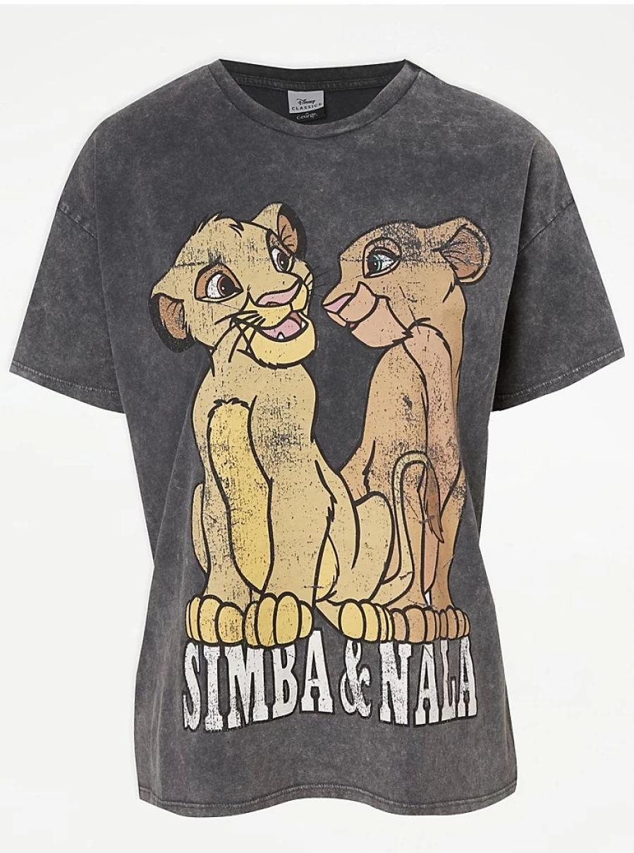 Disney The Lion King Simba And Nala Grey Kids T-Shirt | George at Asda