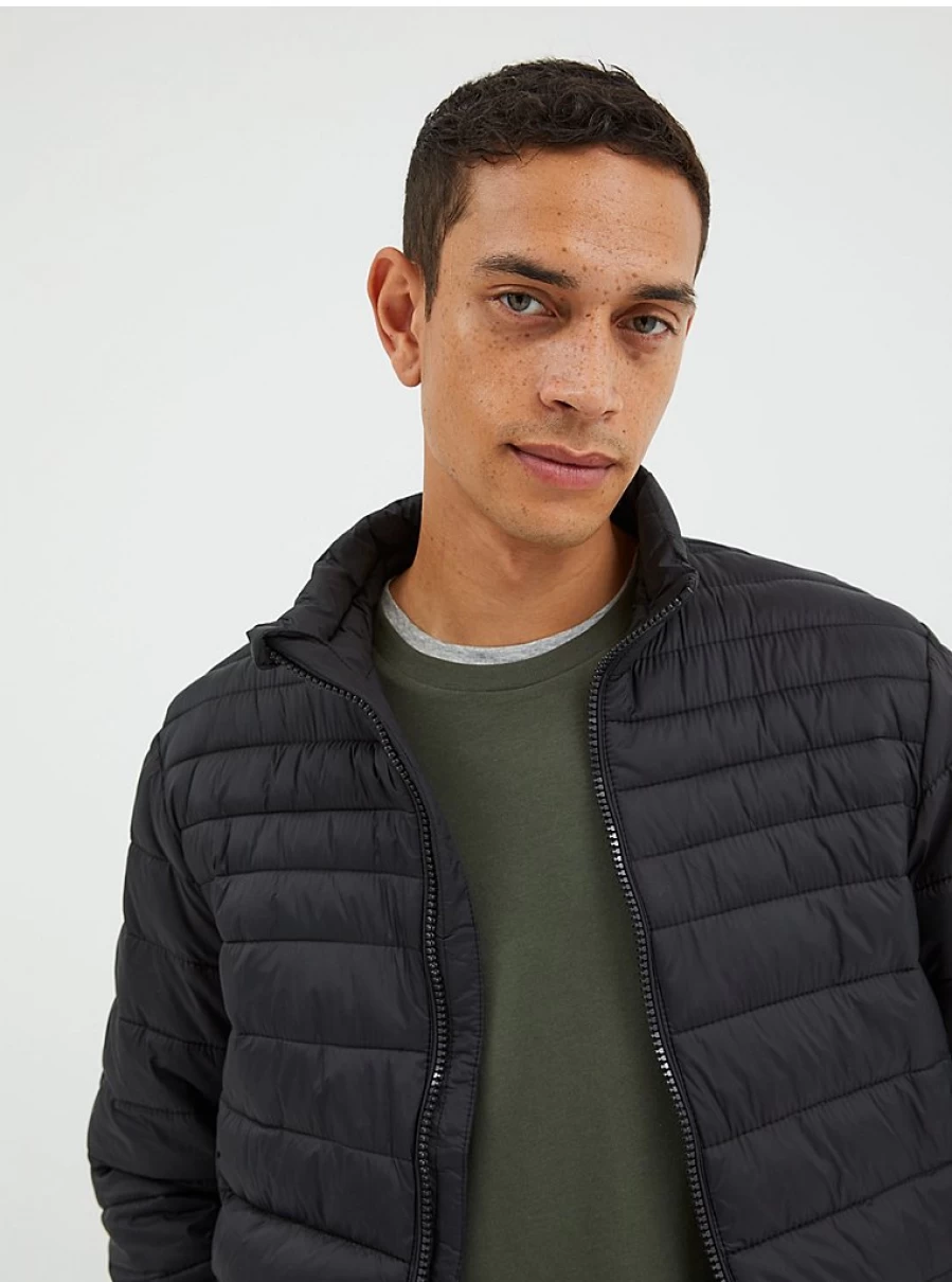 "George at Asda Boys' Black Lightweight Padded Funnel Neck Coat Reviews"