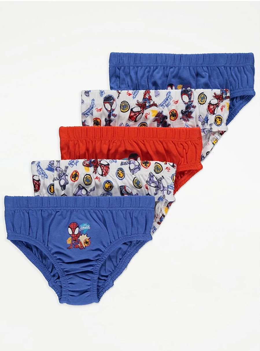Marvel Spider-Man and Friends Boys' Underwear 5-Pack - George at Asda Kids' Briefs