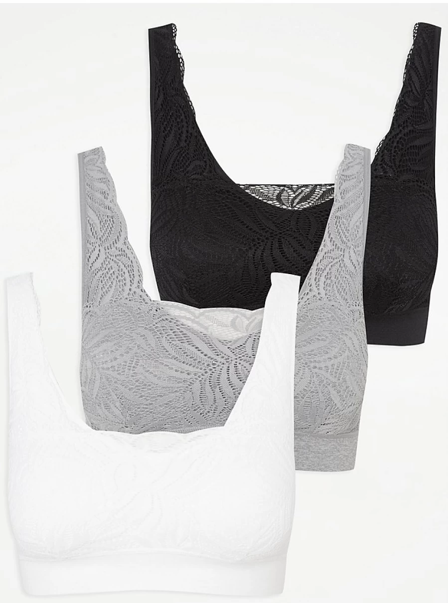 "George at Asda Women's Lace Comfort Bras 3-Pack | Soft Lingerie Set Review"
