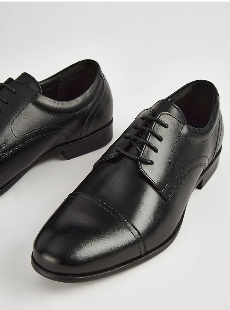 Men's Black Lace-Up Polished Smart Shoes | George at Asda | Stylish & Comfortable Formal Footwear