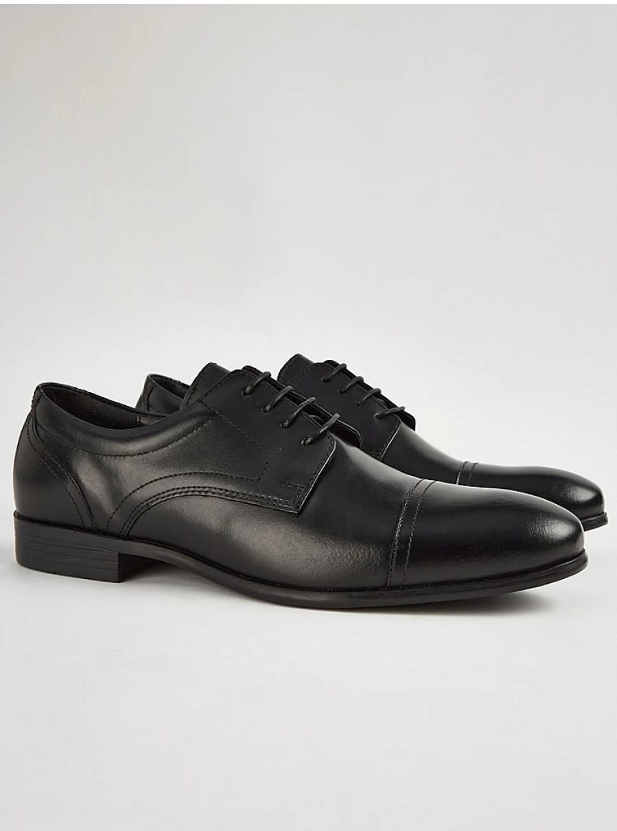 Men's Black Lace-Up Polished Smart Shoes | George at Asda | Stylish & Comfortable Formal Footwear