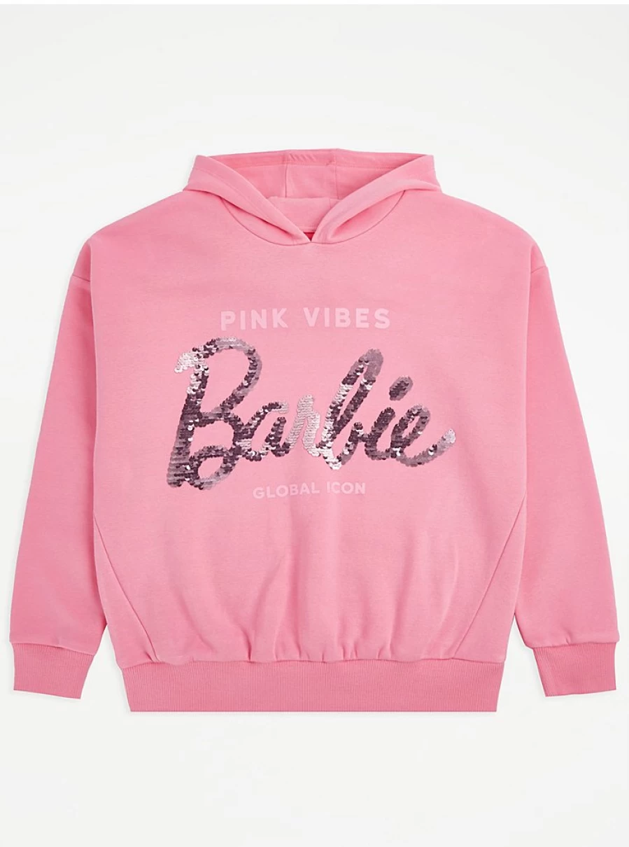 "George at Asda Kids Pink Sequin Flip Hoodie - Barbie Style Review"