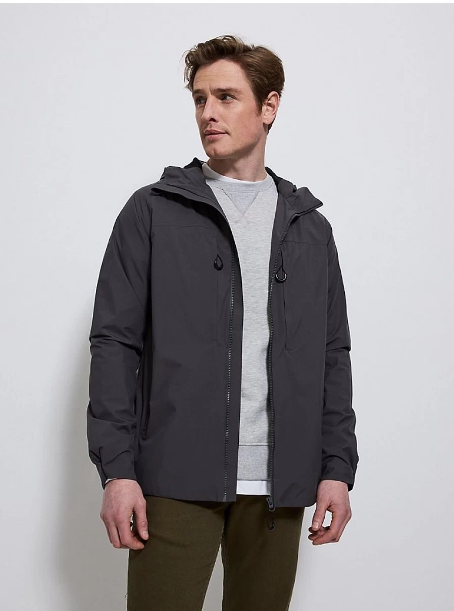 Men's Lightweight Waterproof Zip-Up Jacket by George at Asda | Charcoal Review