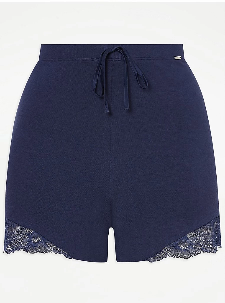 "George at Asda Entice Navy Lace Trim Pyjama Shorts – Women’s Sleepwear & Lingerie Review"