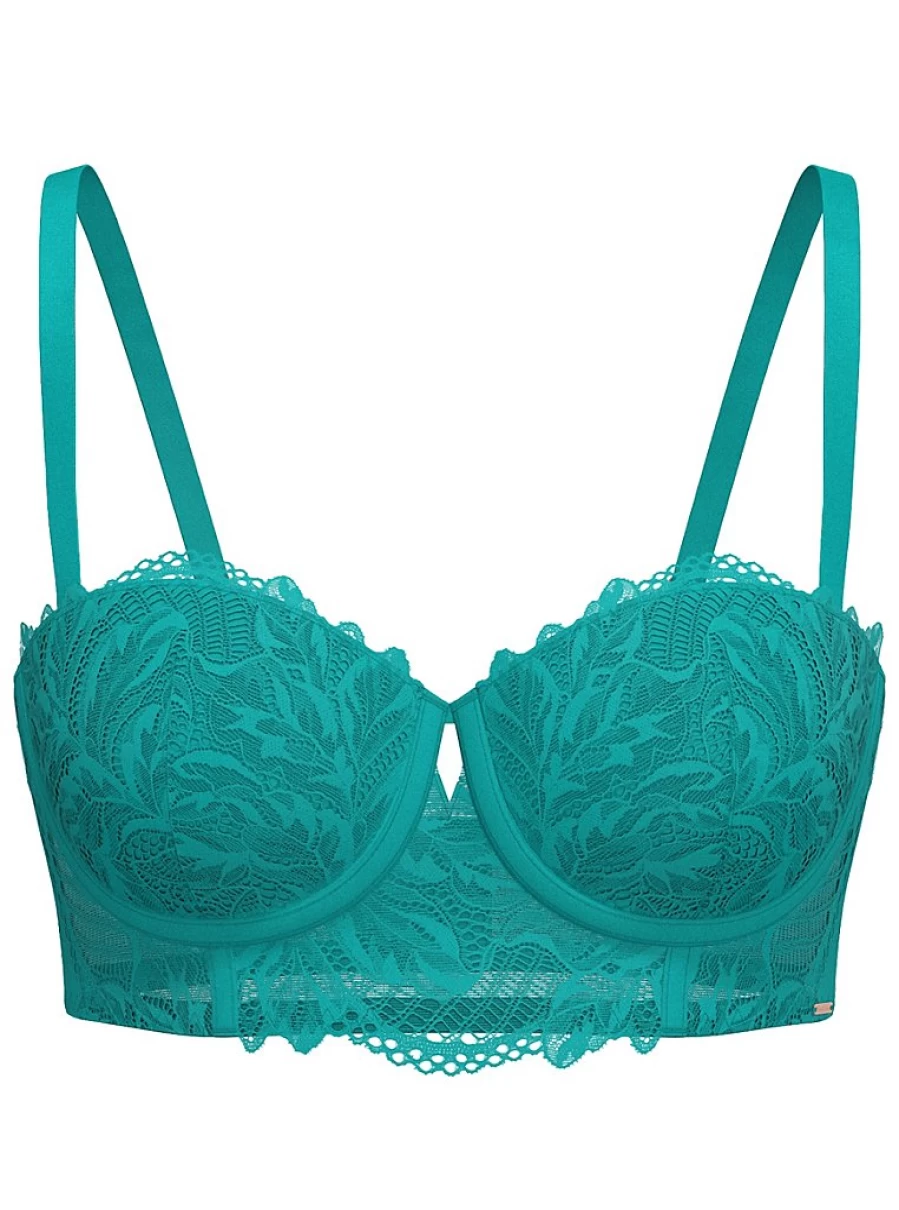 "George at Asda Women's Entice Aqua Floral Lace Balcony Bra | Comfortable Lingerie Review"