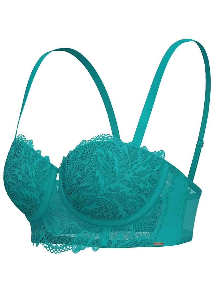 "George at Asda Women's Entice Aqua Floral Lace Balcony Bra | Comfortable Lingerie Review"