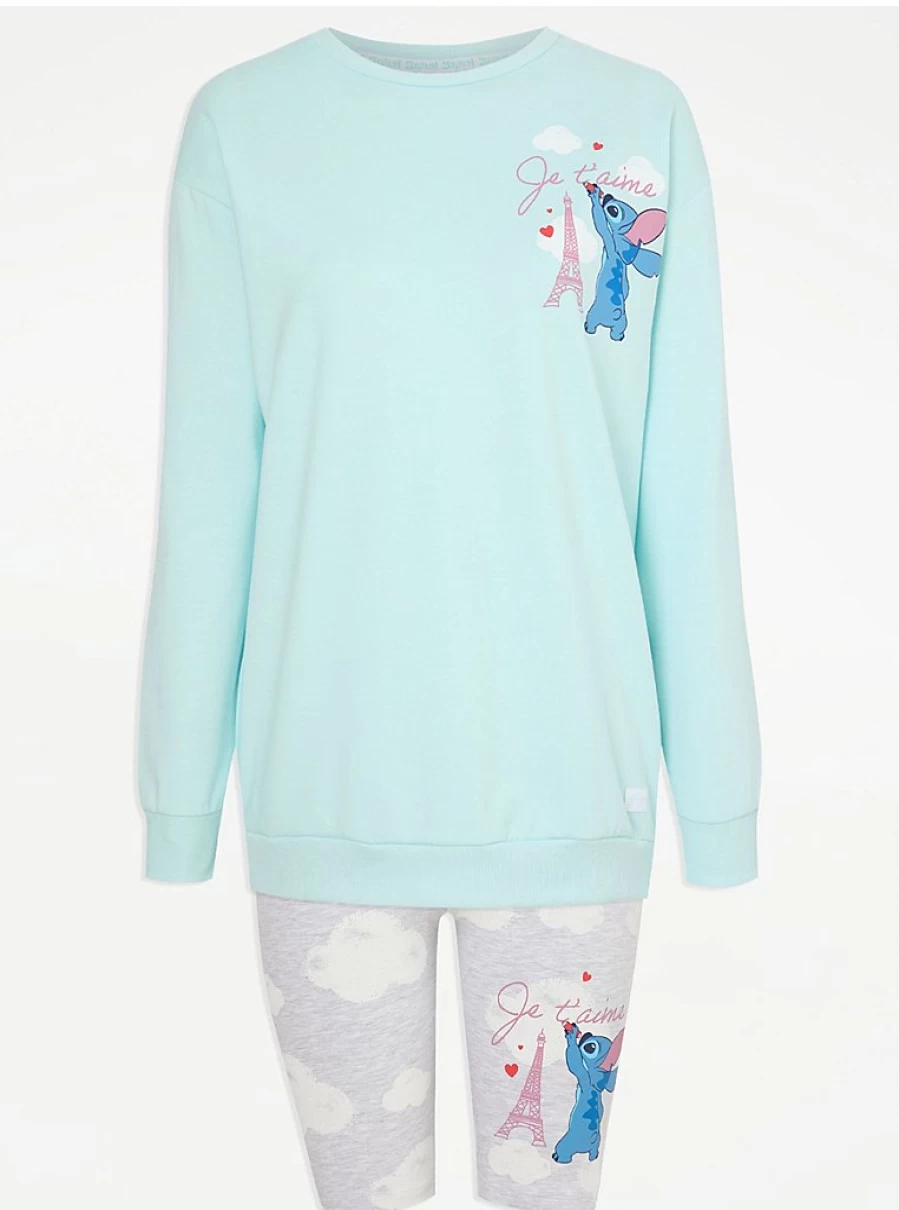 "George at Asda Disney Stitch Long Sleeve Pajama Set - Women's Sleepwear & Loungewear"