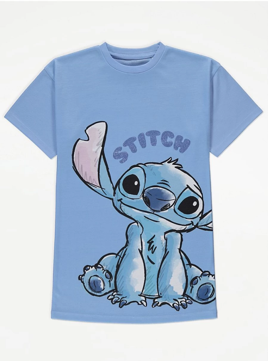 Disney Lilo & Stitch Kids' Blue Nightdress | George at Asda | Comfortable Sleepwear for Children