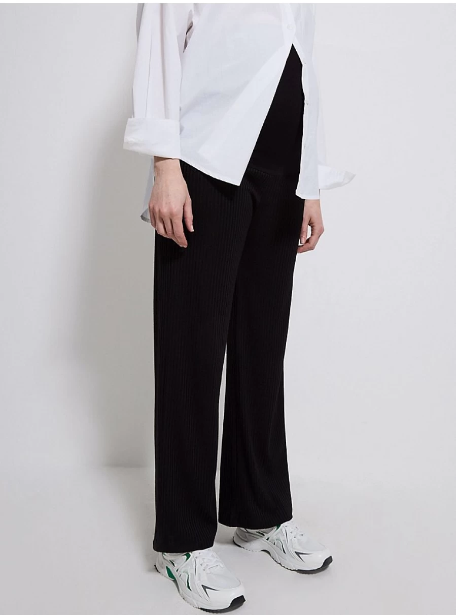 Baby Ribbed Wide Leg Trousers | Comfortable Maternity Pants | George at Asda