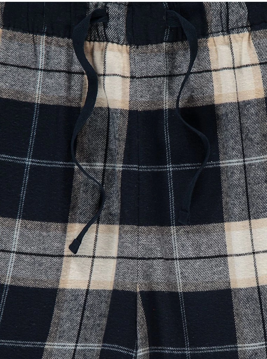 Men's Navy Checked Lounge Shorts | Comfort Fit Casual Wear | George at Asda
