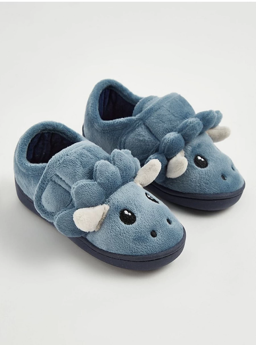 Blue Dinosaur Cupsole Slippers for Boys | George at Asda Kids' Slippers Review