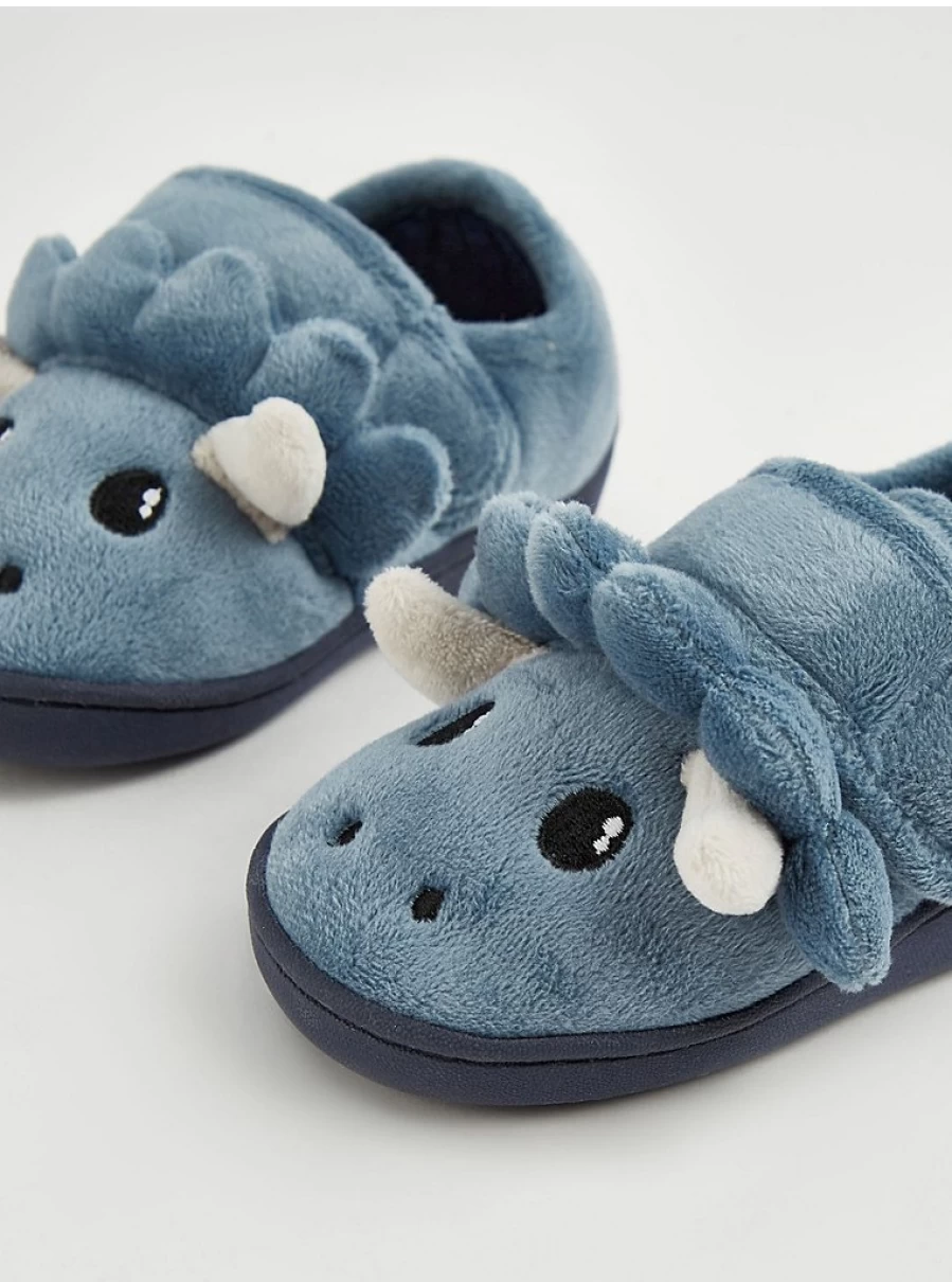 Blue Dinosaur Cupsole Slippers for Boys | George at Asda Kids' Slippers Review