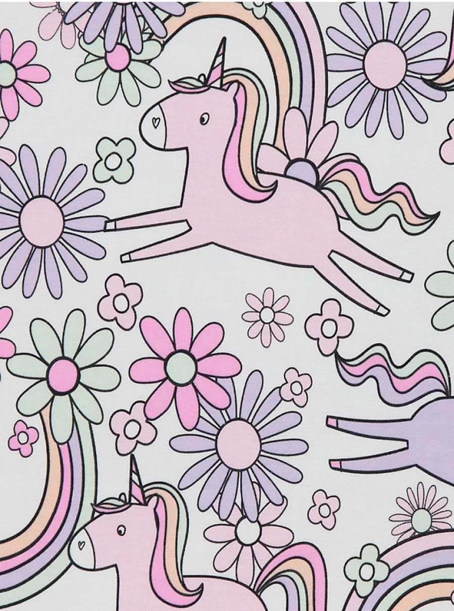"George at Asda Kids Unicorn Rainbow Short Sleeve Pyjamas | Comfortable & Fun Sleepwear"
